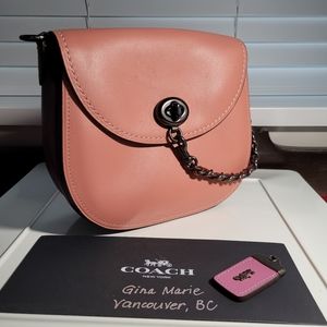 Coach - 1941 Turnlock Saddle in Melon/Oxblood Colorblock